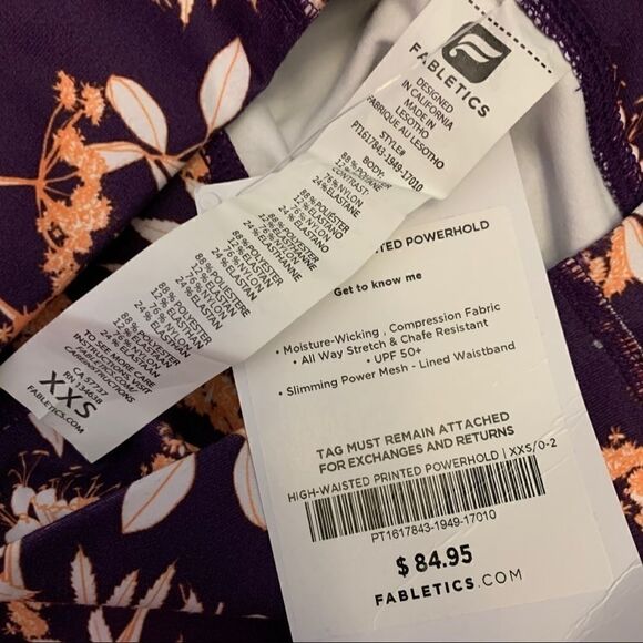 Fabletics High Waisted Printed Powerhold Leggings - Picture 5 of 6